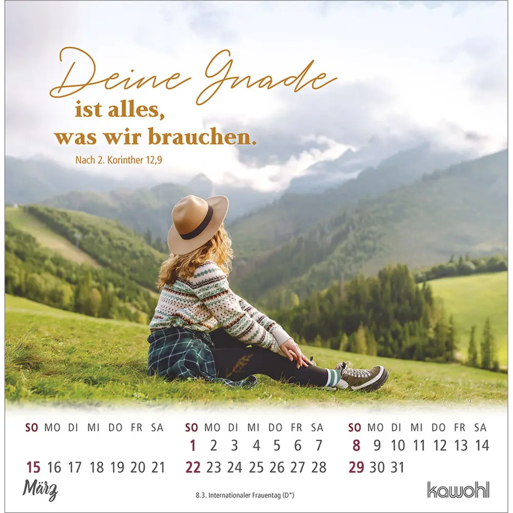 Bild: 9783754879863 | Ankommen &amp; leben 2026 | Postkartenkalender mit Bibelwort-Herzstücken