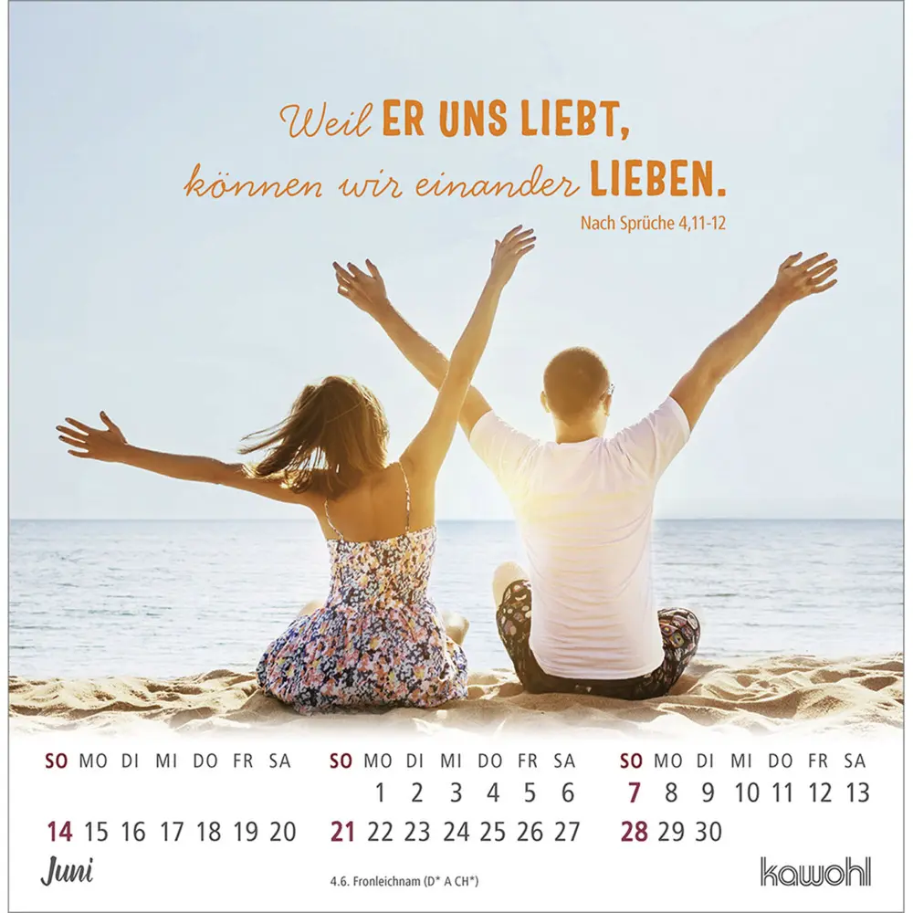 Bild: 9783754879863 | Ankommen &amp; leben 2026 | Postkartenkalender mit Bibelwort-Herzstücken