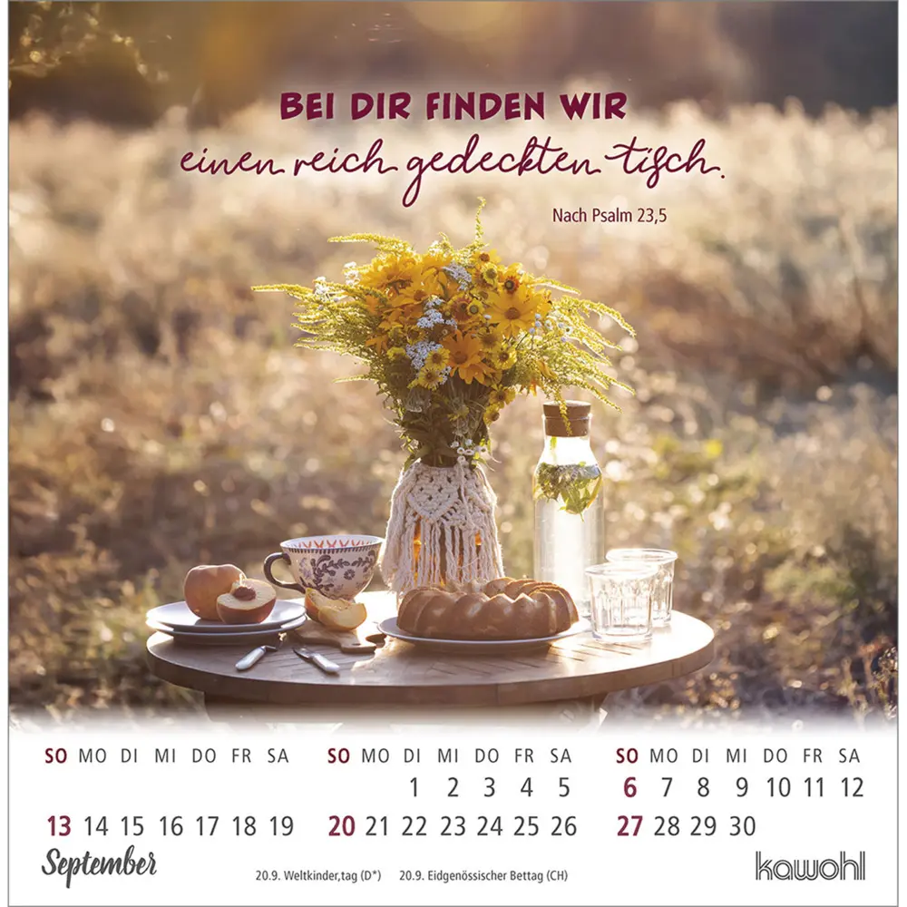 Bild: 9783754879863 | Ankommen &amp; leben 2026 | Postkartenkalender mit Bibelwort-Herzstücken