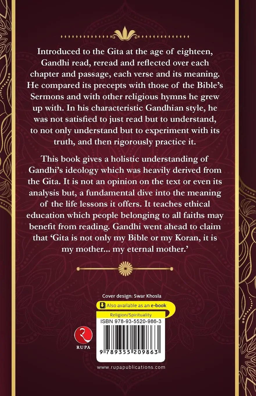 Rückseite: 9789355209863 | The Bhagavad Gita | According to Gandhi | Rupa Publications India