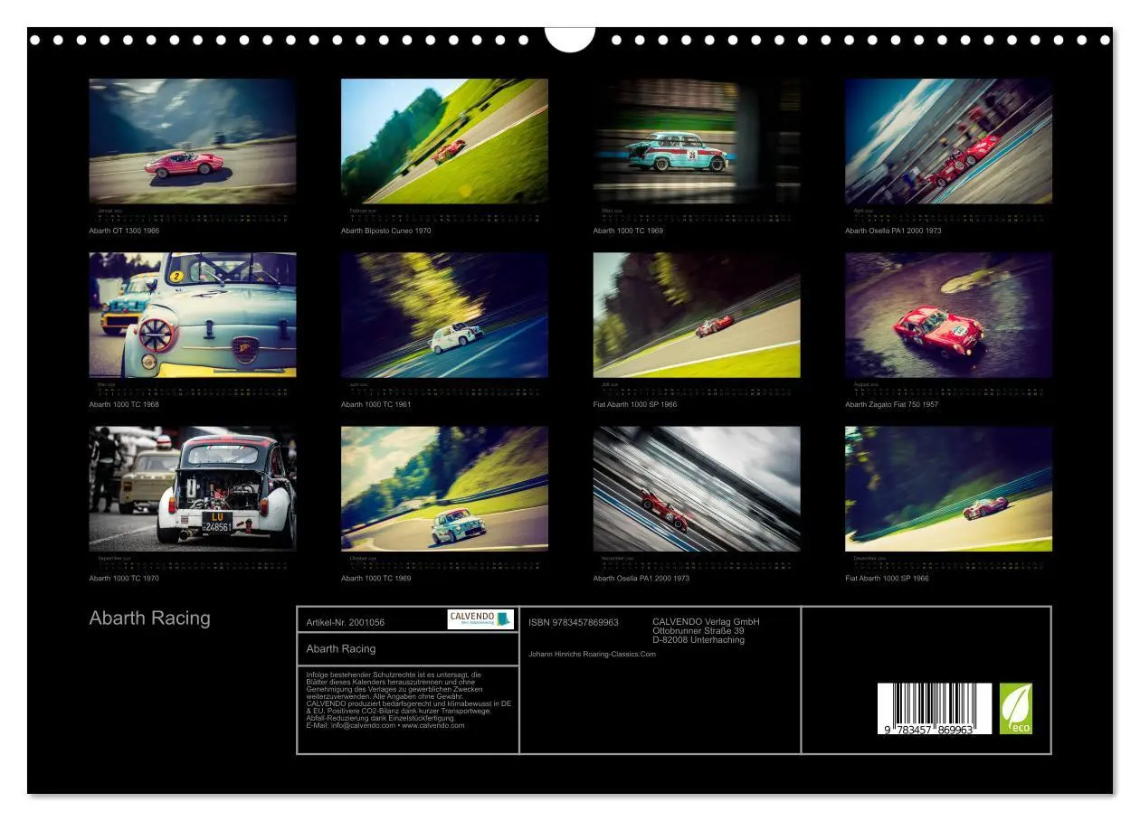 Bild: 9783457869963 | Abarth Racing (Wandkalender 2026 DIN A3 quer), CALVENDO Monatskalender