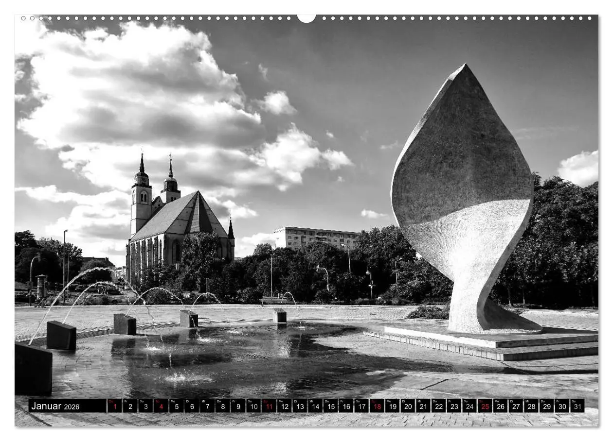 Bild: 9783516029963 | Magdeburg in Schwarz - Weiß (hochwertiger Premium Wandkalender 2026...