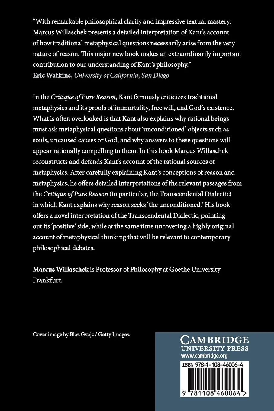 Rückseite: 9781108460064 | Kant on the Sources of Metaphysics | Marcus Willaschek | Taschenbuch