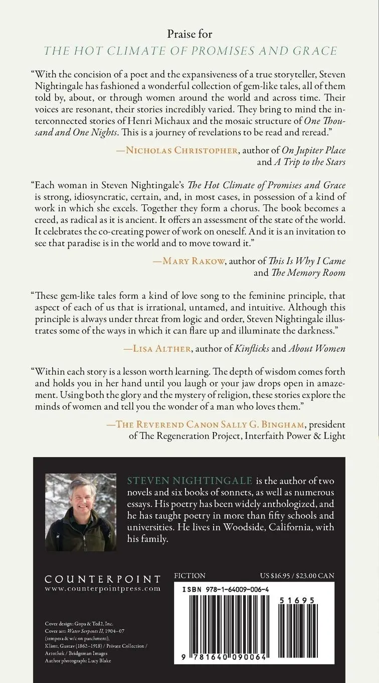 Rückseite: 9781640090064 | The Hot Climate of Promises and Grace | 64 Stories | Nightingale
