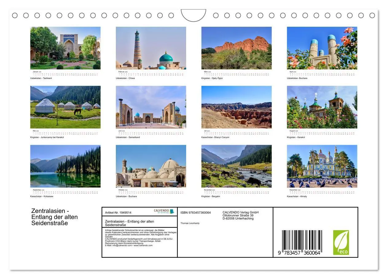 Bild: 9783457360064 | Zentralasien - Entlang der alten Seidenstraße (Wandkalender 2026...