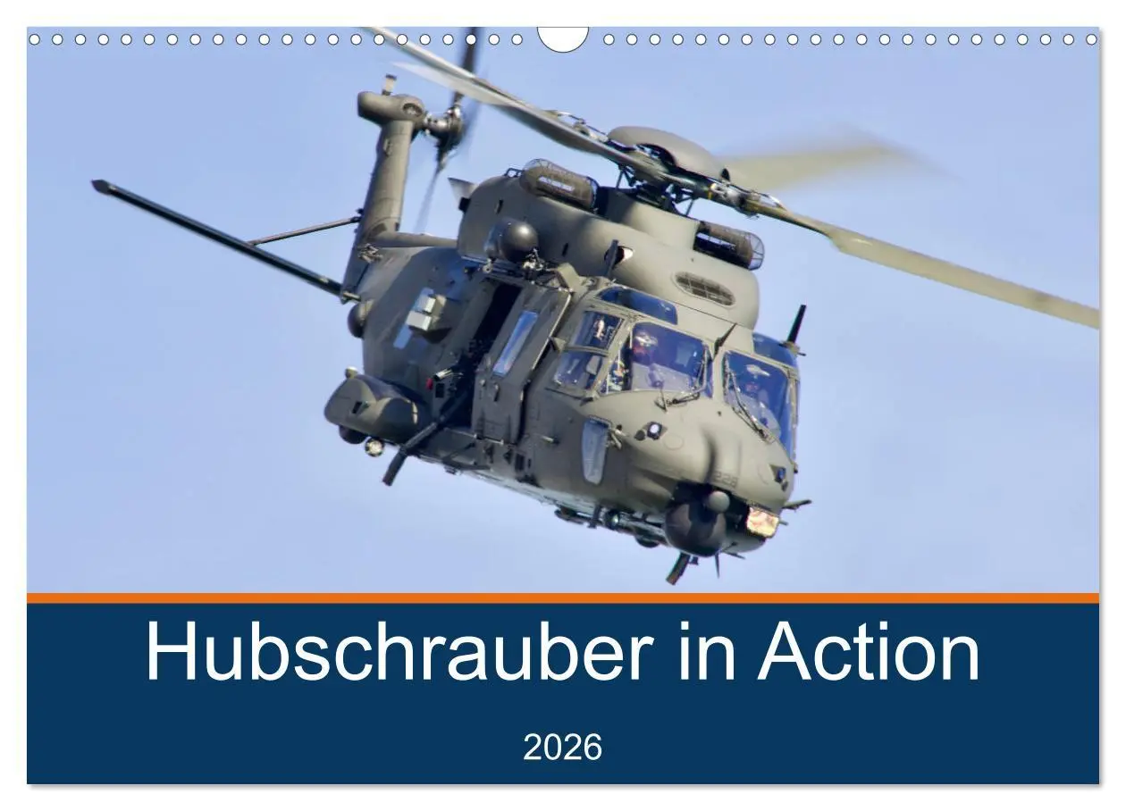 Cover: 9783457740064 | Hubschrauber in Action (Wandkalender 2026 DIN A3 quer), CALVENDO...