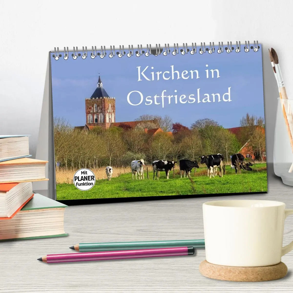 Bild: 9783457980064 | Kirchen in Ostfriesland (Tischkalender 2026 DIN A5 quer), CALVENDO...