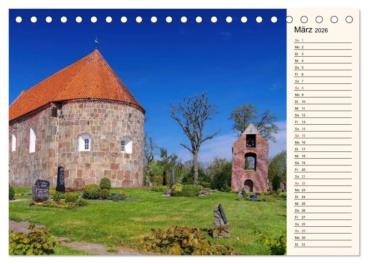 Bild: 9783457980064 | Kirchen in Ostfriesland (Tischkalender 2026 DIN A5 quer), CALVENDO...