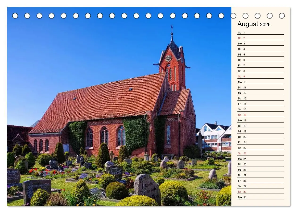 Bild: 9783457980064 | Kirchen in Ostfriesland (Tischkalender 2026 DIN A5 quer), CALVENDO...