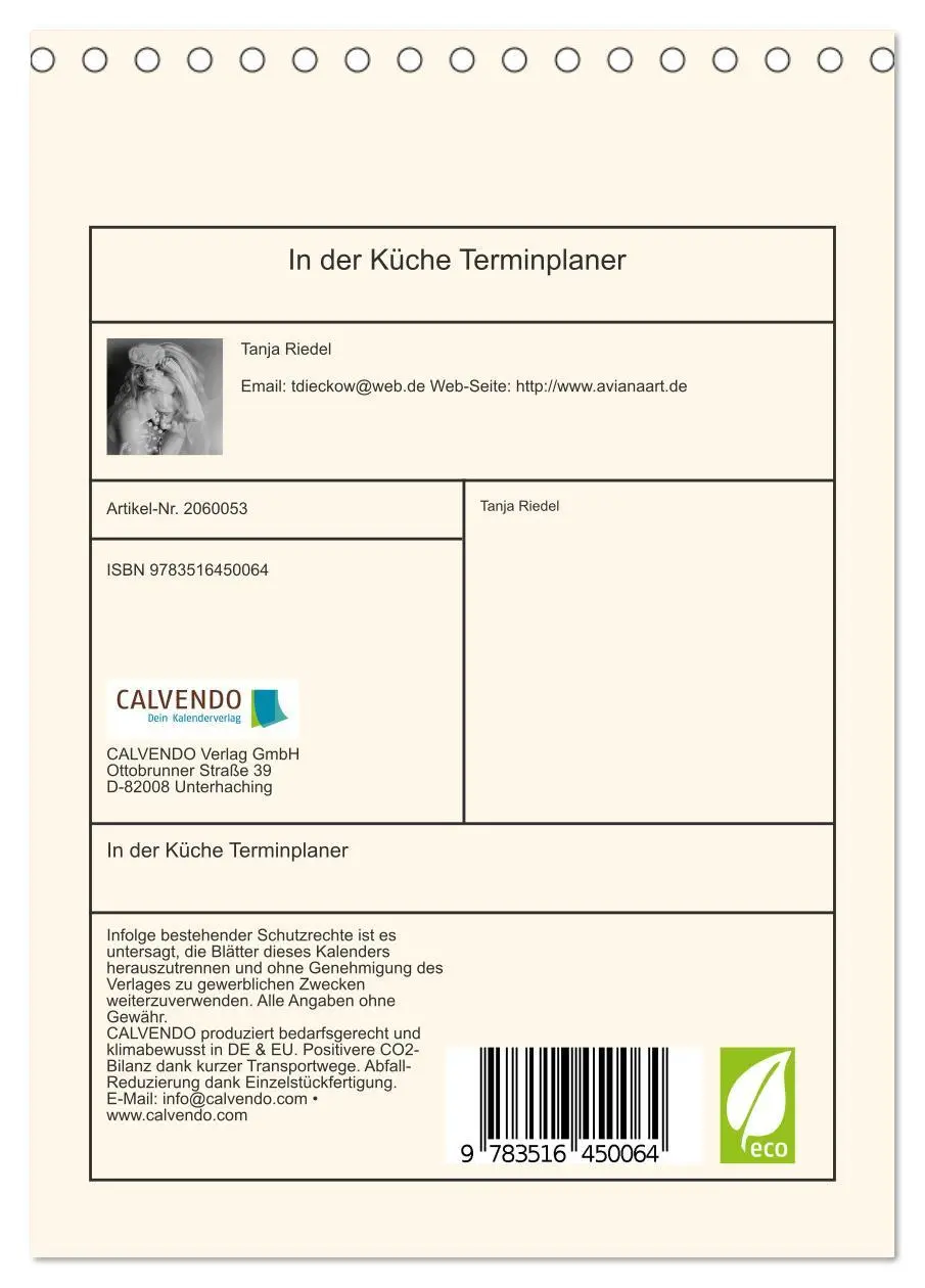 Bild: 9783516450064 | In der Küche Terminplaner (Tischkalender 2026 DIN A5 hoch),...