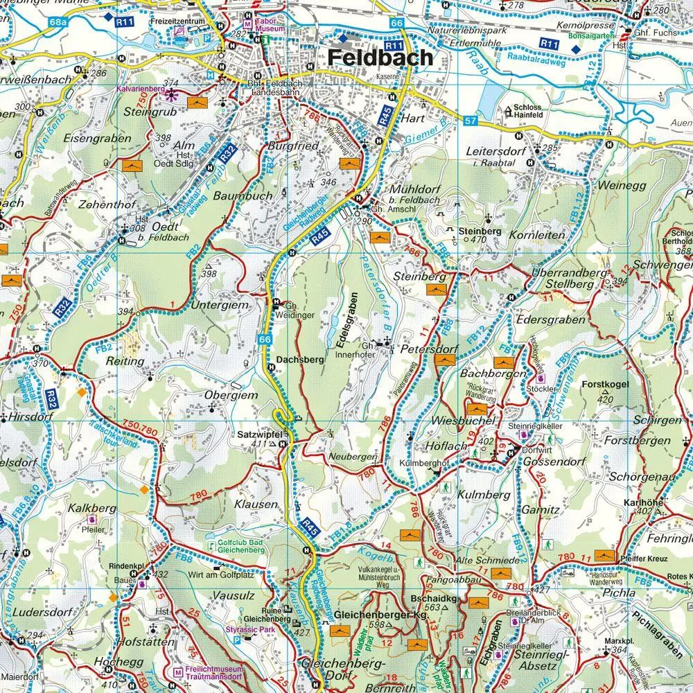 Bild: 9783707900064 | Südoststeirisches Hügelland 1 : 50 000. WK 412 | (Land-)Karte | 2017
