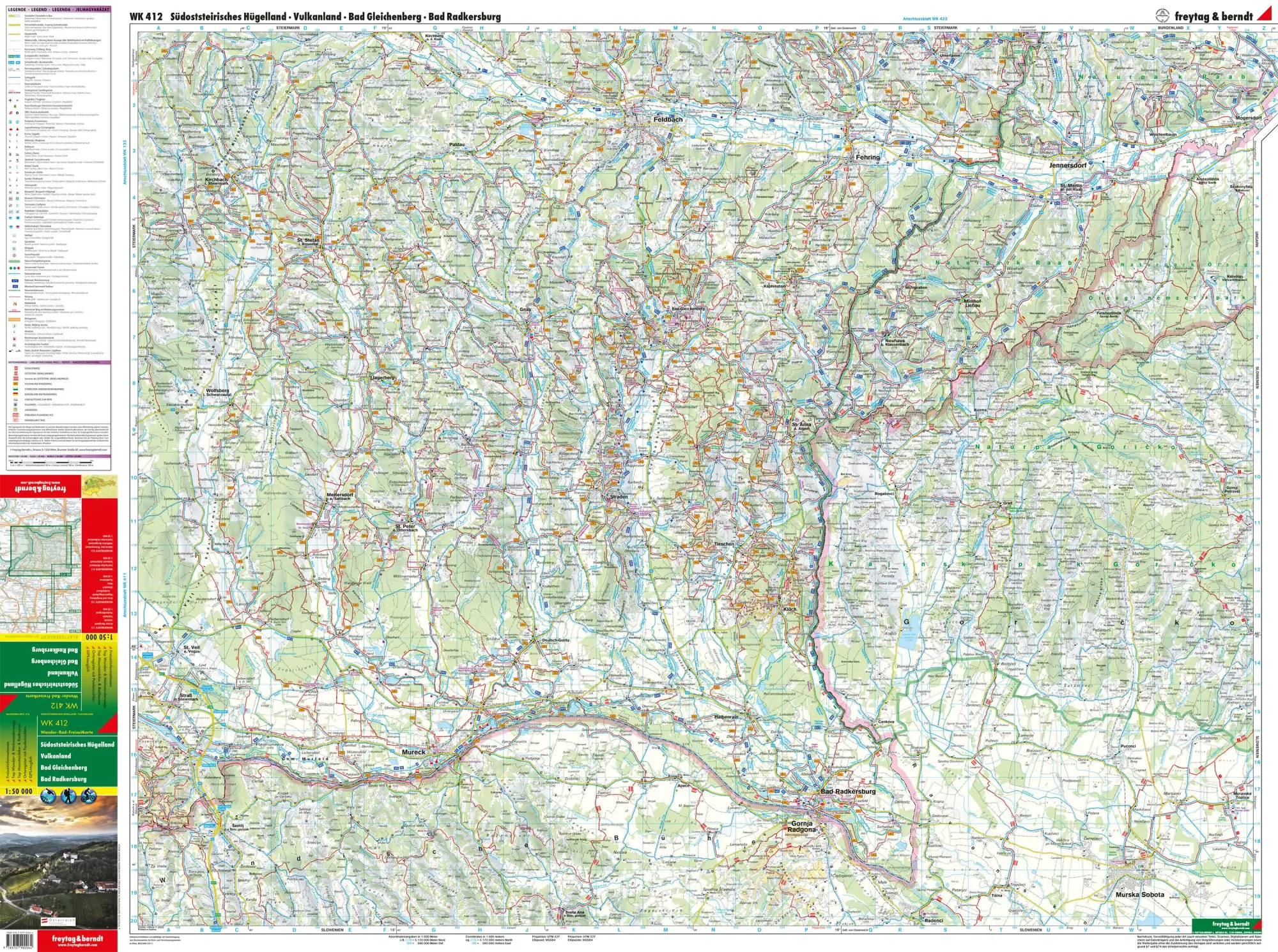 Bild: 9783707900064 | Südoststeirisches Hügelland 1 : 50 000. WK 412 | (Land-)Karte | 2017