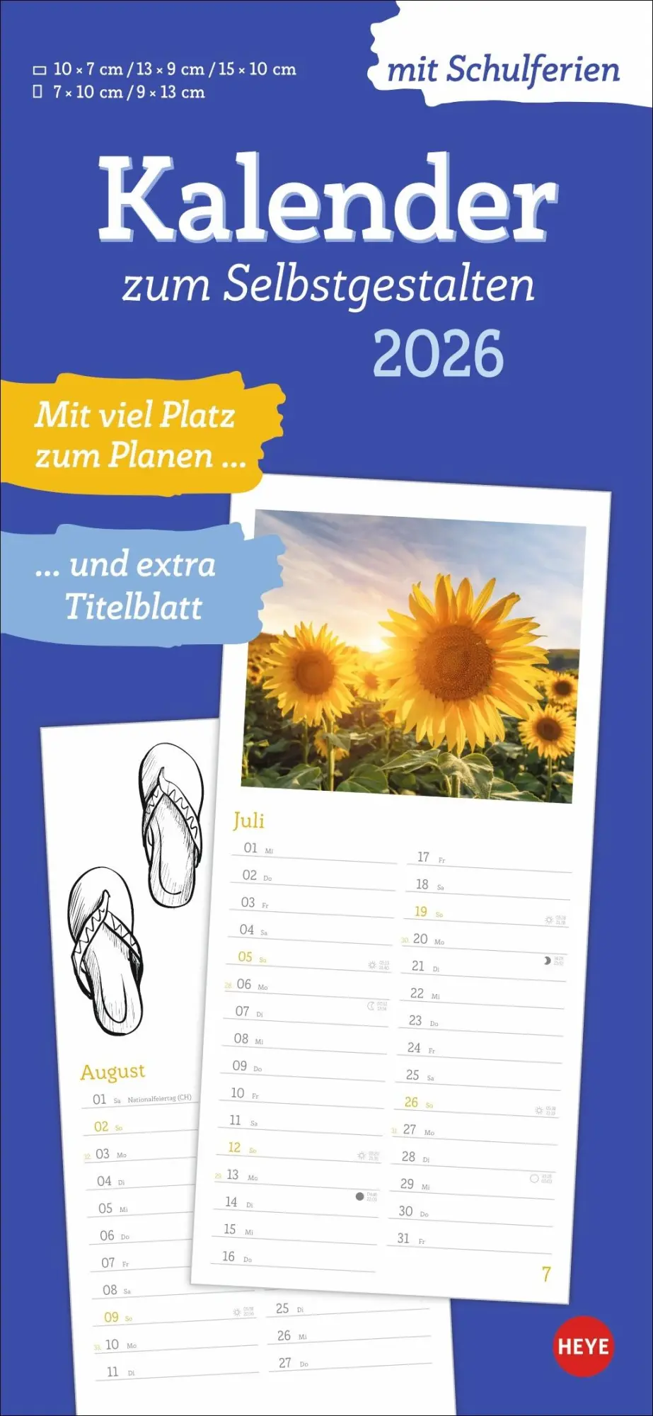 Cover: 9783756410064 | Kalender zum Selbstgestalten 2026 | Heye | Kalender | Spiralbindung