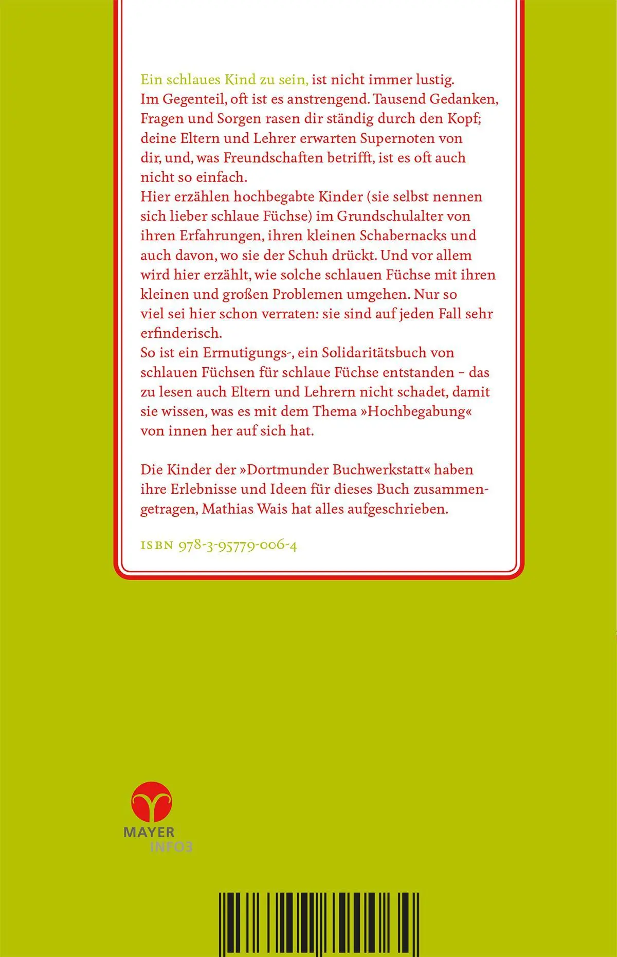 Rückseite: 9783957790064 | Hilfe - ich bin hochbegabt! Na und? | Mathias Wais | Taschenbuch