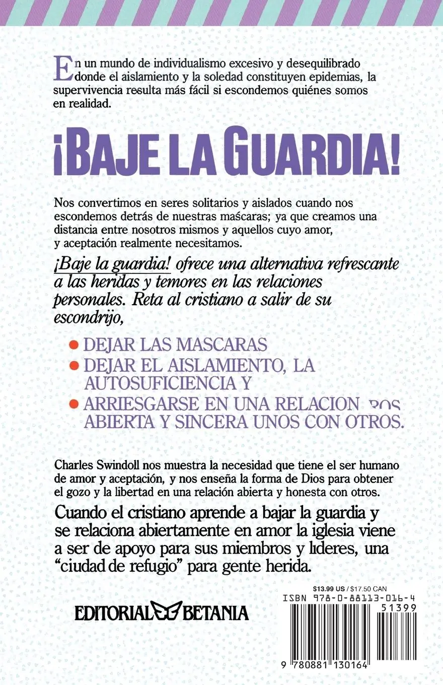 Rückseite: 9780881130164 | Baje La Guardia! | Charles R. Swindoll (u. a.) | Taschenbuch | 1992