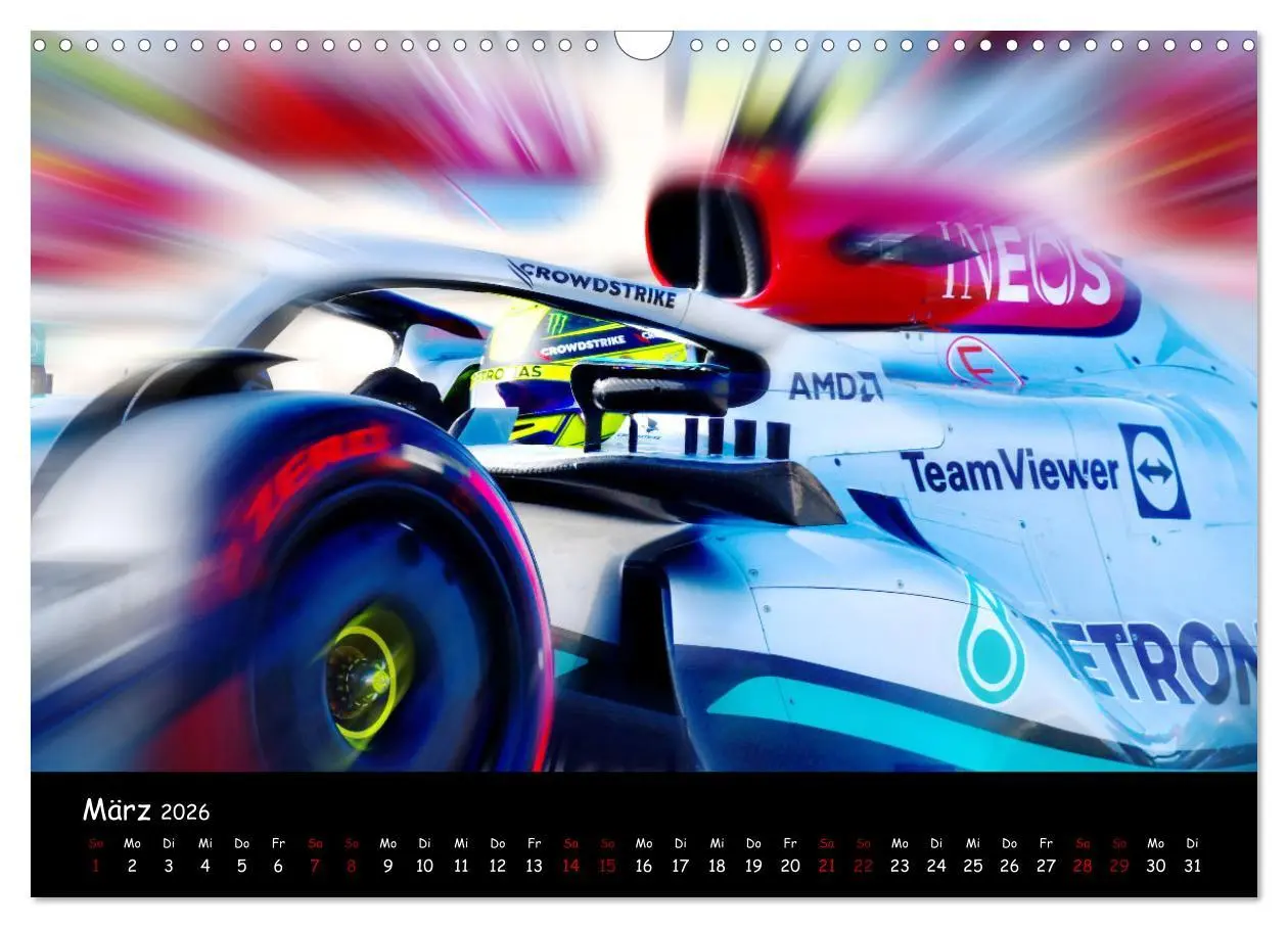 Bild: 9783457590164 | Formel 1 - Benzin im Blut (Wandkalender 2026 DIN A3 quer), CALVENDO...