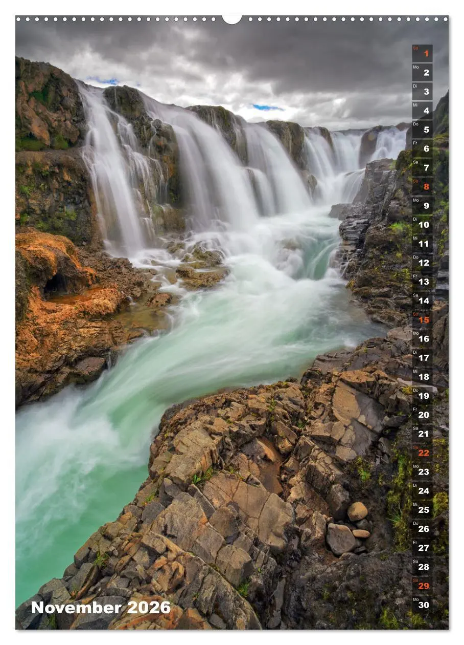 Bild: 9783516370164 | Wasserfälle auf Island (hochwertiger Premium Wandkalender 2026 DIN...