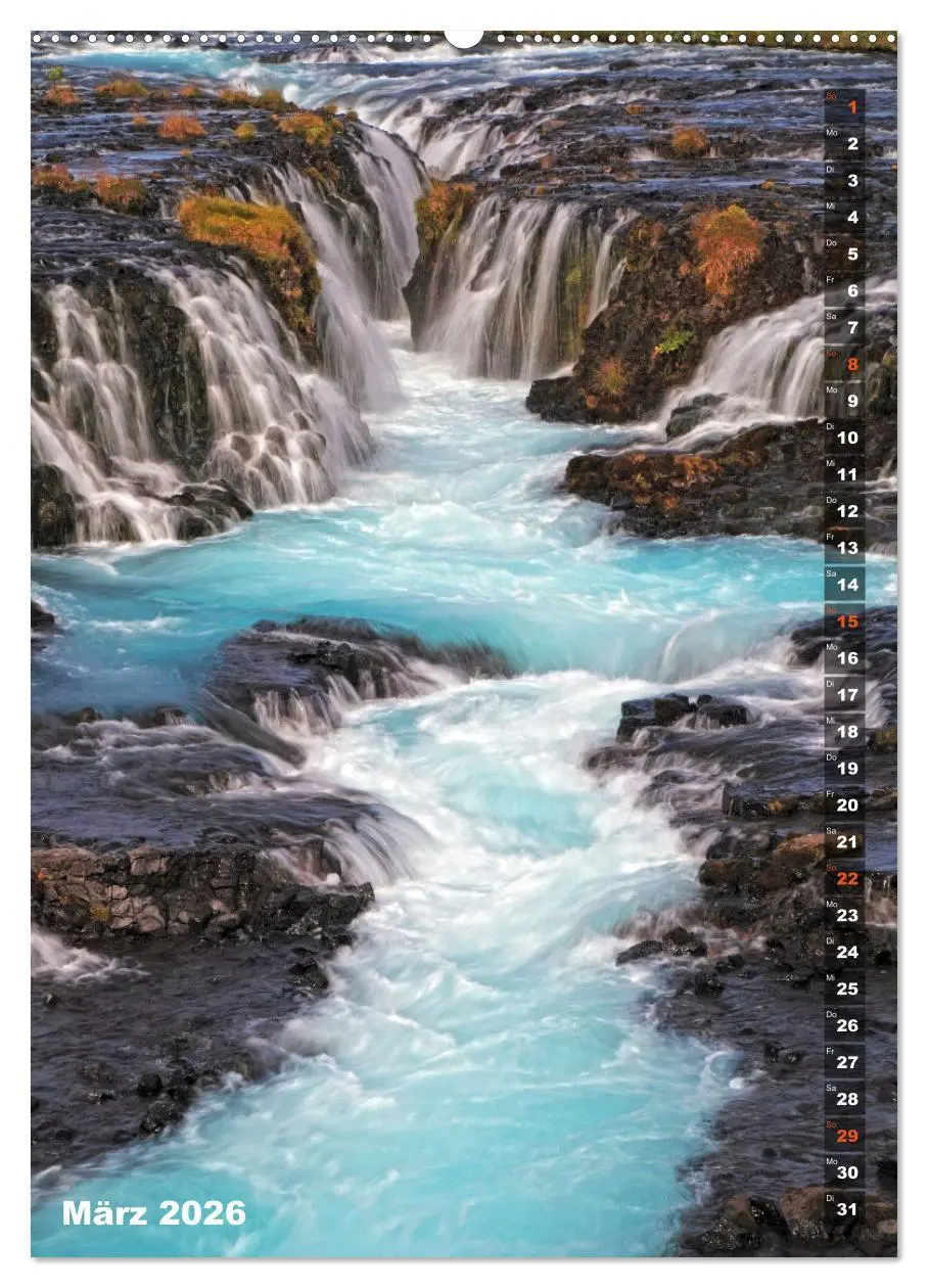 Bild: 9783516370164 | Wasserfälle auf Island (hochwertiger Premium Wandkalender 2026 DIN...