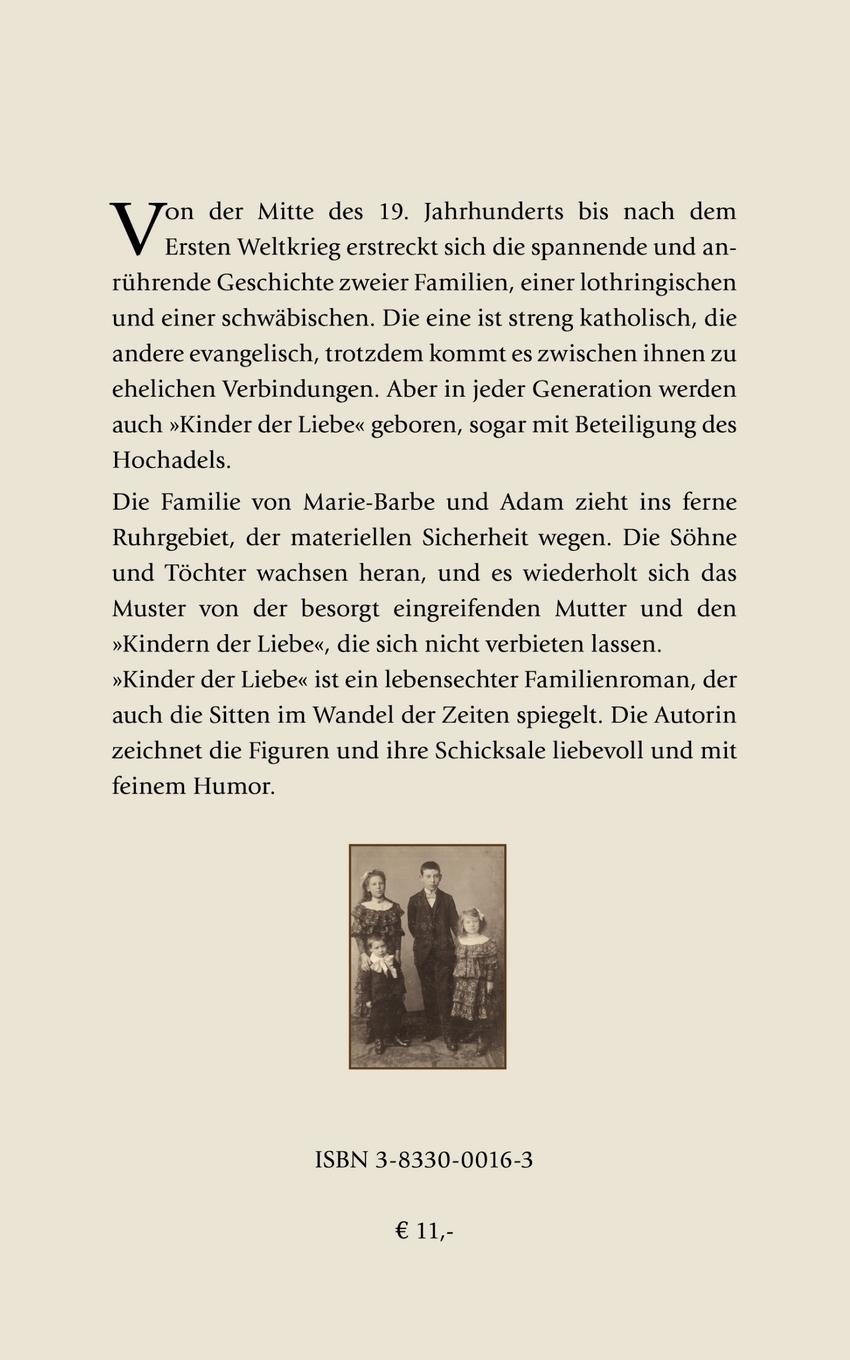 Rückseite: 9783833000164 | Kinder der Liebe | Ilse Weber | Taschenbuch | 128 S. | Deutsch | 2003
