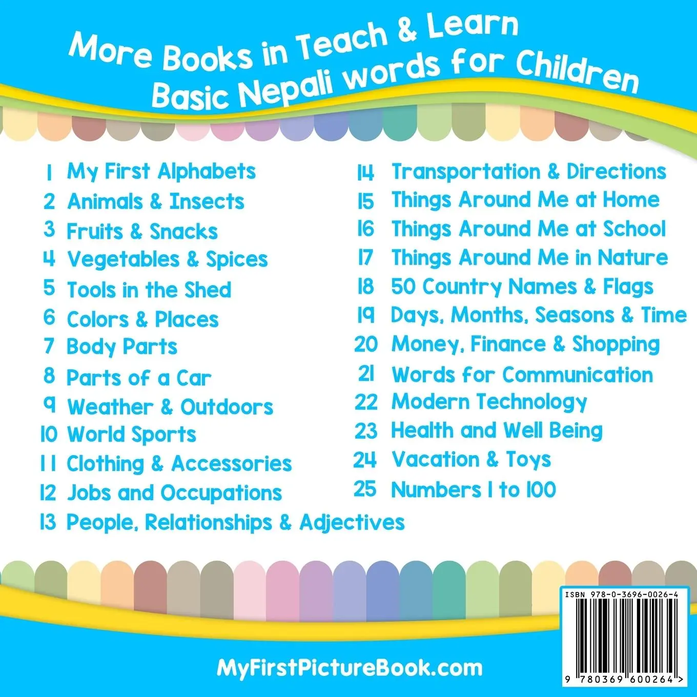 Rückseite: 9780369600264 | My First Nepali Alphabets Picture Book with English Translations | S