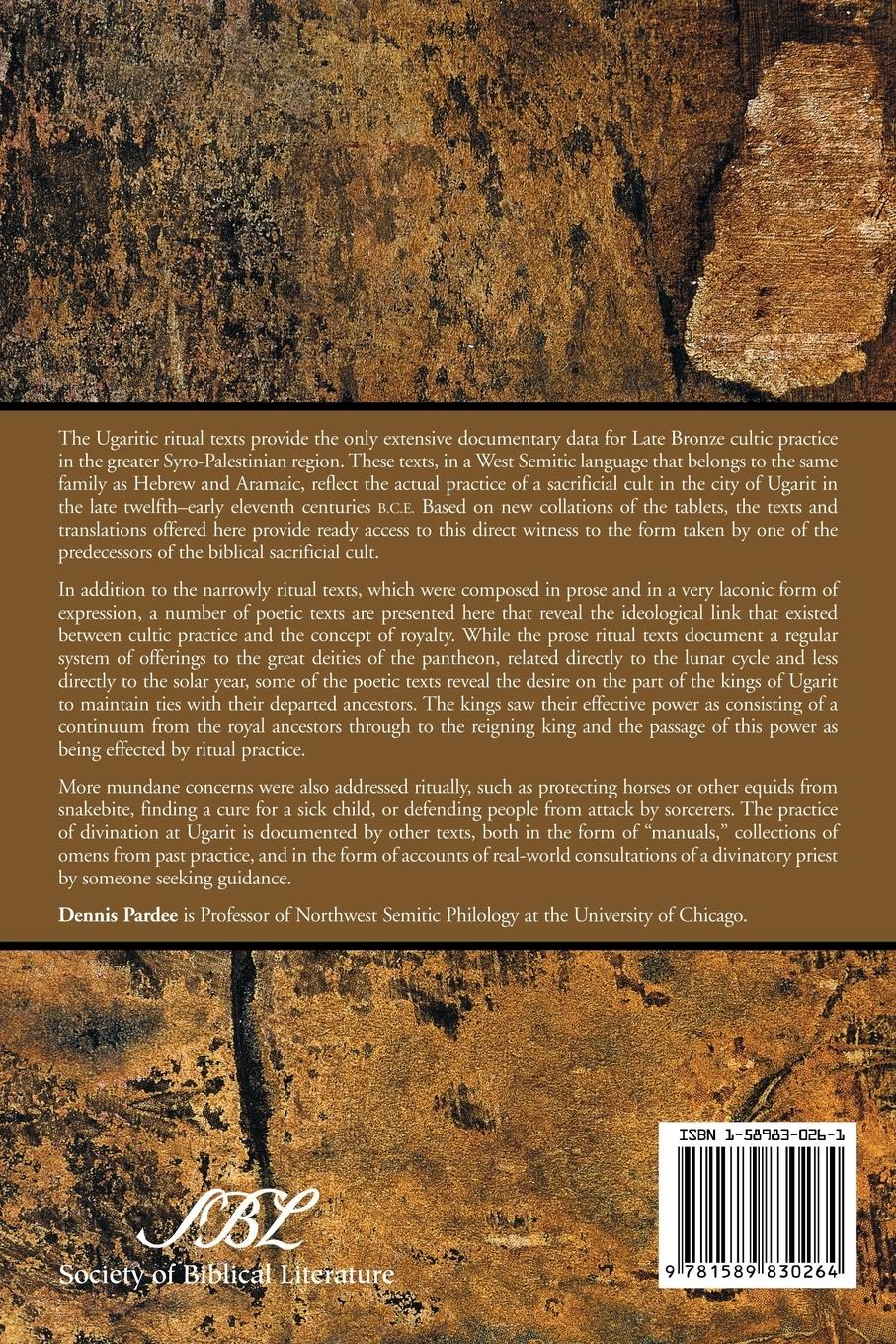 Rückseite: 9781589830264 | Ritual and Cult at Ugarit | Dennis Pardee | Taschenbuch | Englisch