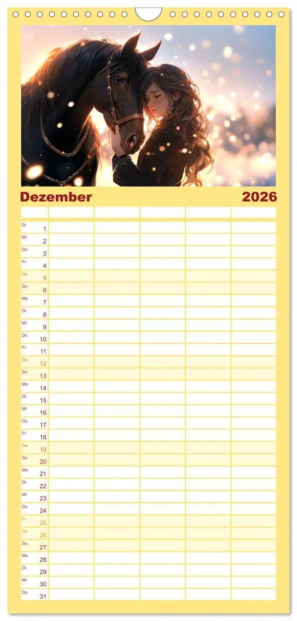 Bild: 9783516500264 | Familienplaner 2026 - Manga Tierliebe mit 5 Spalten (Wandkalender,...