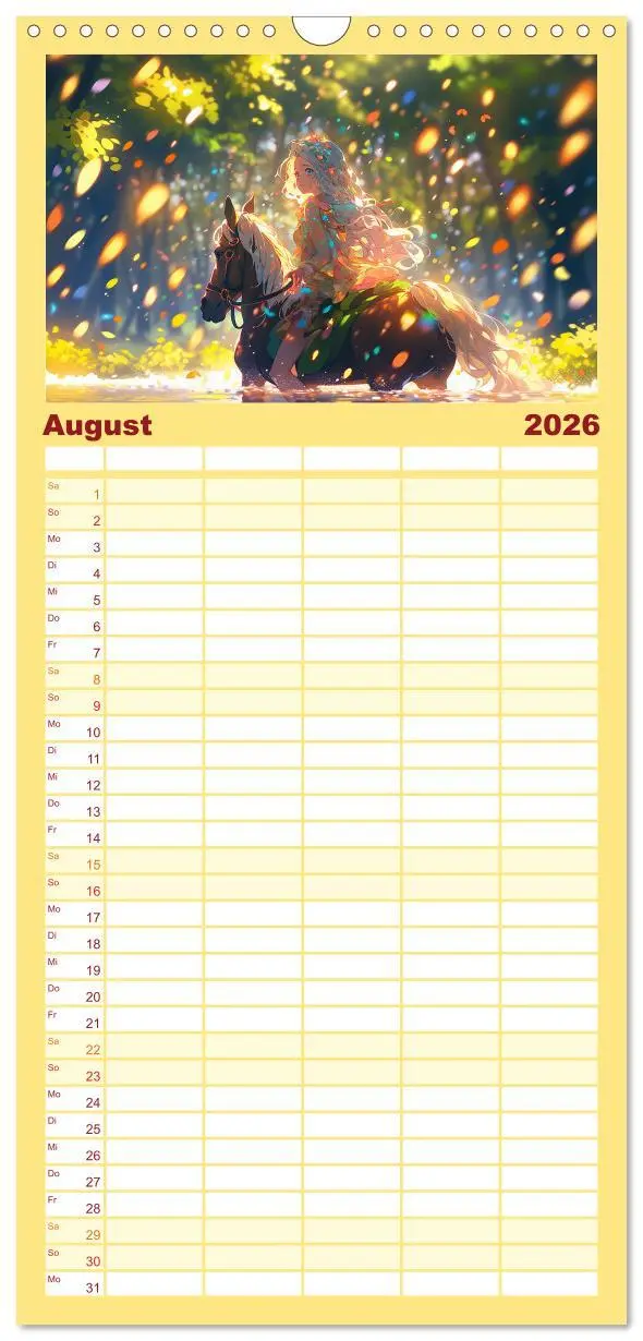 Bild: 9783516500264 | Familienplaner 2026 - Manga Tierliebe mit 5 Spalten (Wandkalender,...