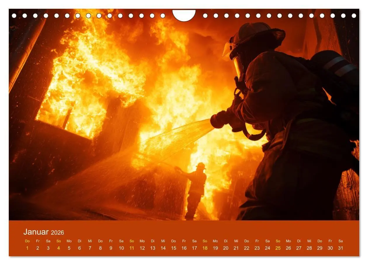 Bild: 9783516670264 | Feuer und Flamme - Feuerwehrkalender (Wandkalender 2026 DIN A4...