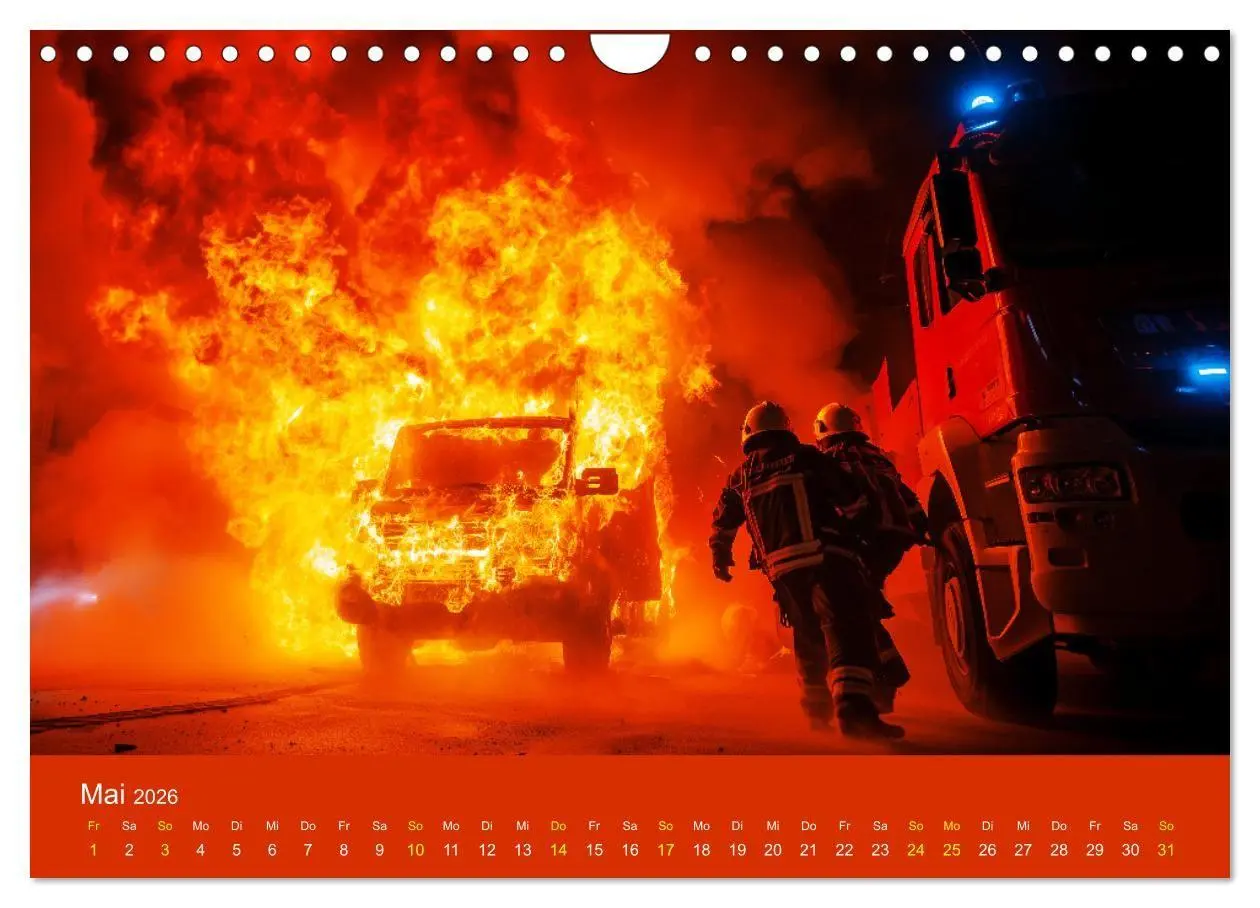 Bild: 9783516670264 | Feuer und Flamme - Feuerwehrkalender (Wandkalender 2026 DIN A4...