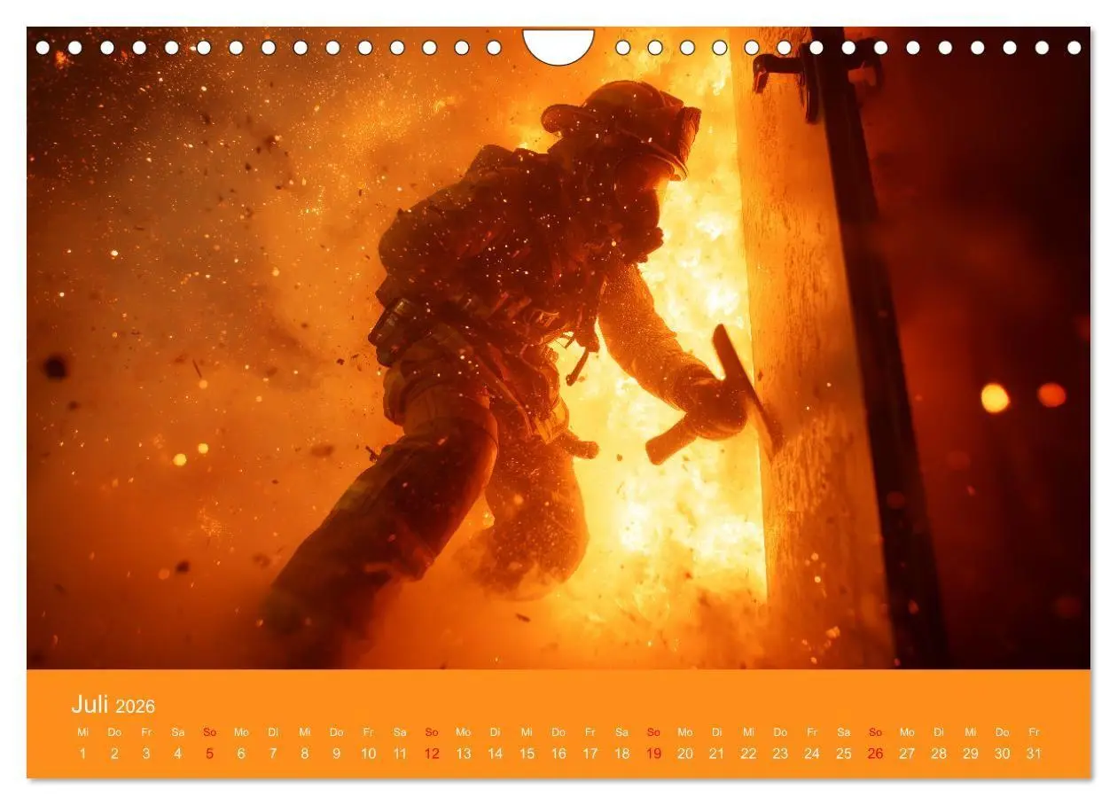 Bild: 9783516670264 | Feuer und Flamme - Feuerwehrkalender (Wandkalender 2026 DIN A4...