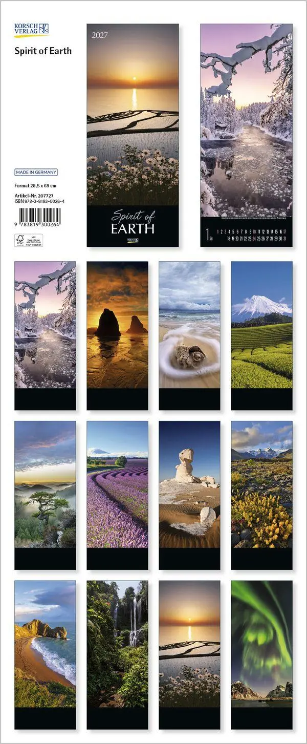 Bild: 9783819300264 | Spirit of Earth 2027 | Verlag Korsch | Kalender | Spiralbindung | 2027
