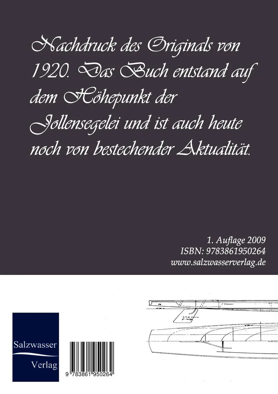 Rückseite: 9783861950264 | Die Segeljolle | Typen, Risse, Klassen, Bau, Takelung | Taschenbuch