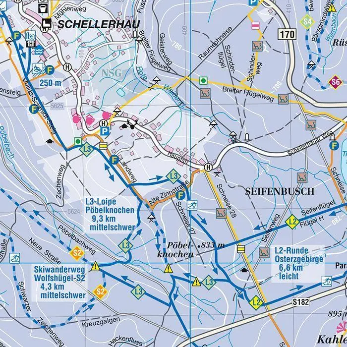 Bild: 9783868430264 | Wintersportkarte Skiregion Osterzgebirge | (Land-)Karte | Deutsch