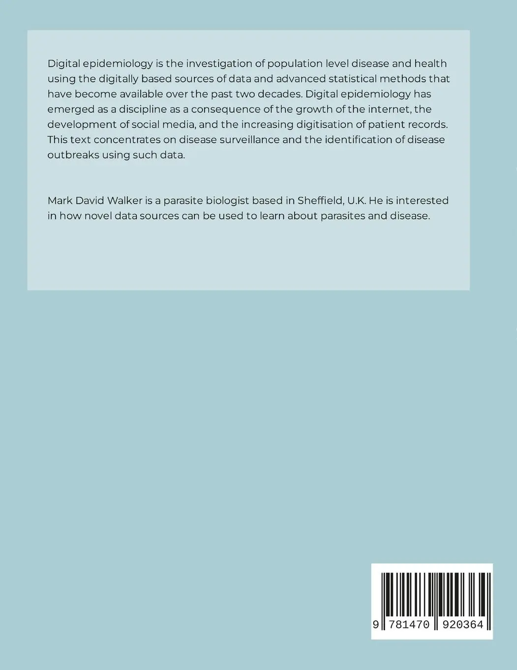 Rückseite: 9781470920364 | Digital Epidemiology | Mark Walker | Taschenbuch | Englisch | 2022