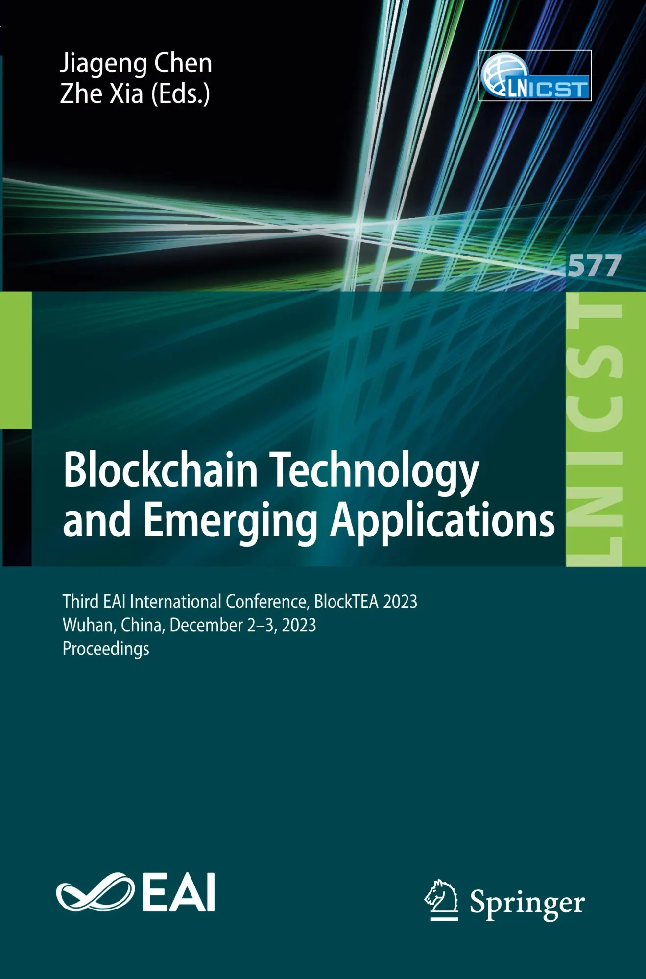 Cover: 9783031600364 | Blockchain Technology and Emerging Applications | Jiageng Chen (u. a.)