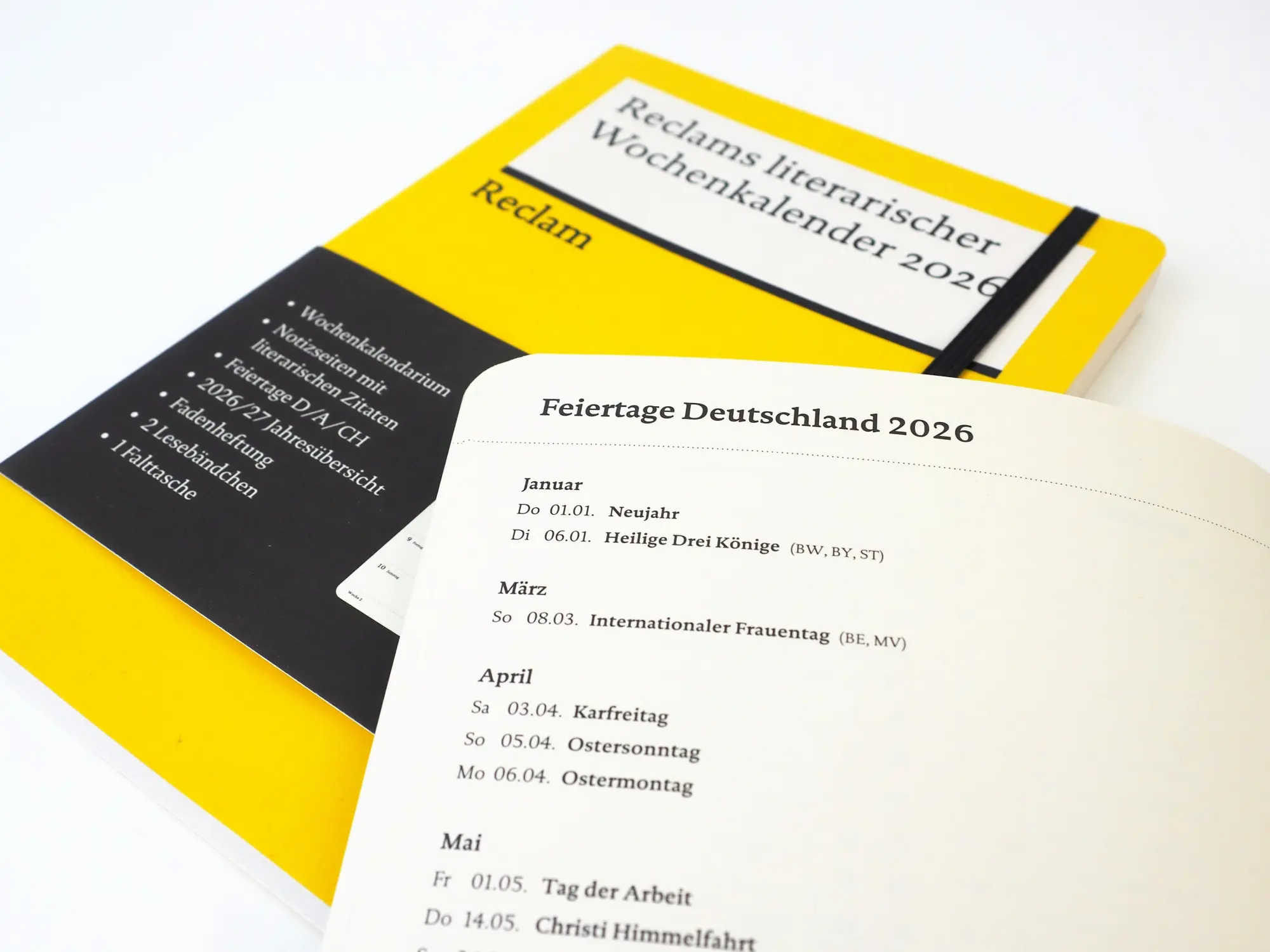 Bild: 9783150950364 | Reclams literarischer Wochenkalender 2026 | Taschenbuch | 160 S.