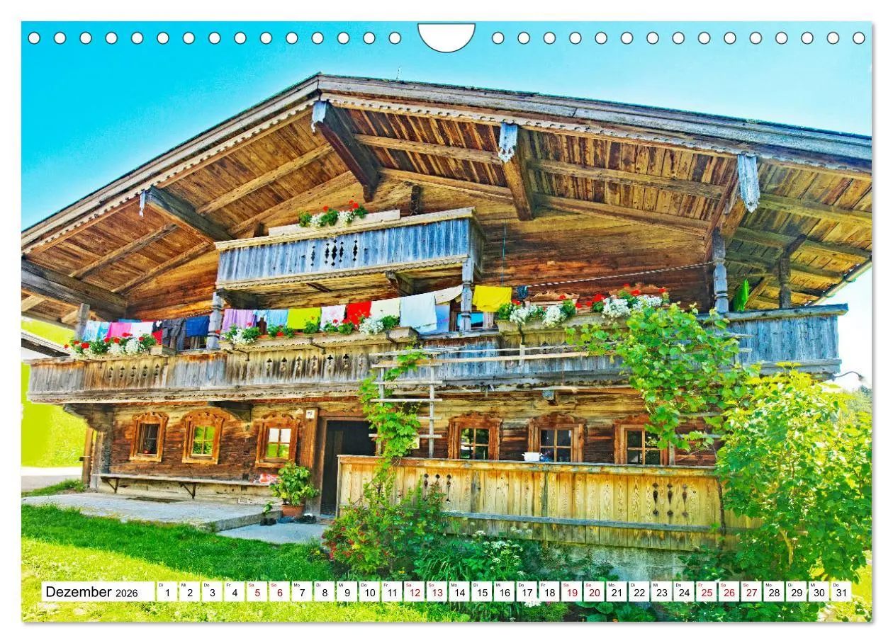 Bild: 9783457330364 | Tiroler Bauernhöfe Mal urig, mal feudal (Wandkalender 2026 DIN A4...