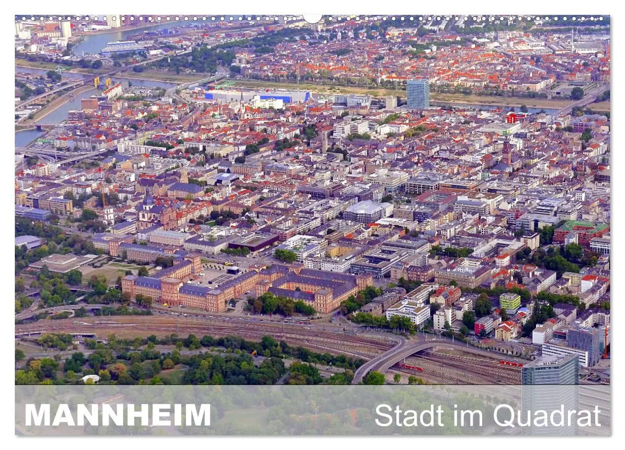 Cover: 9783516040364 | Mannheim - Stadt im Quadrat (Wandkalender 2026 DIN A2 quer),...
