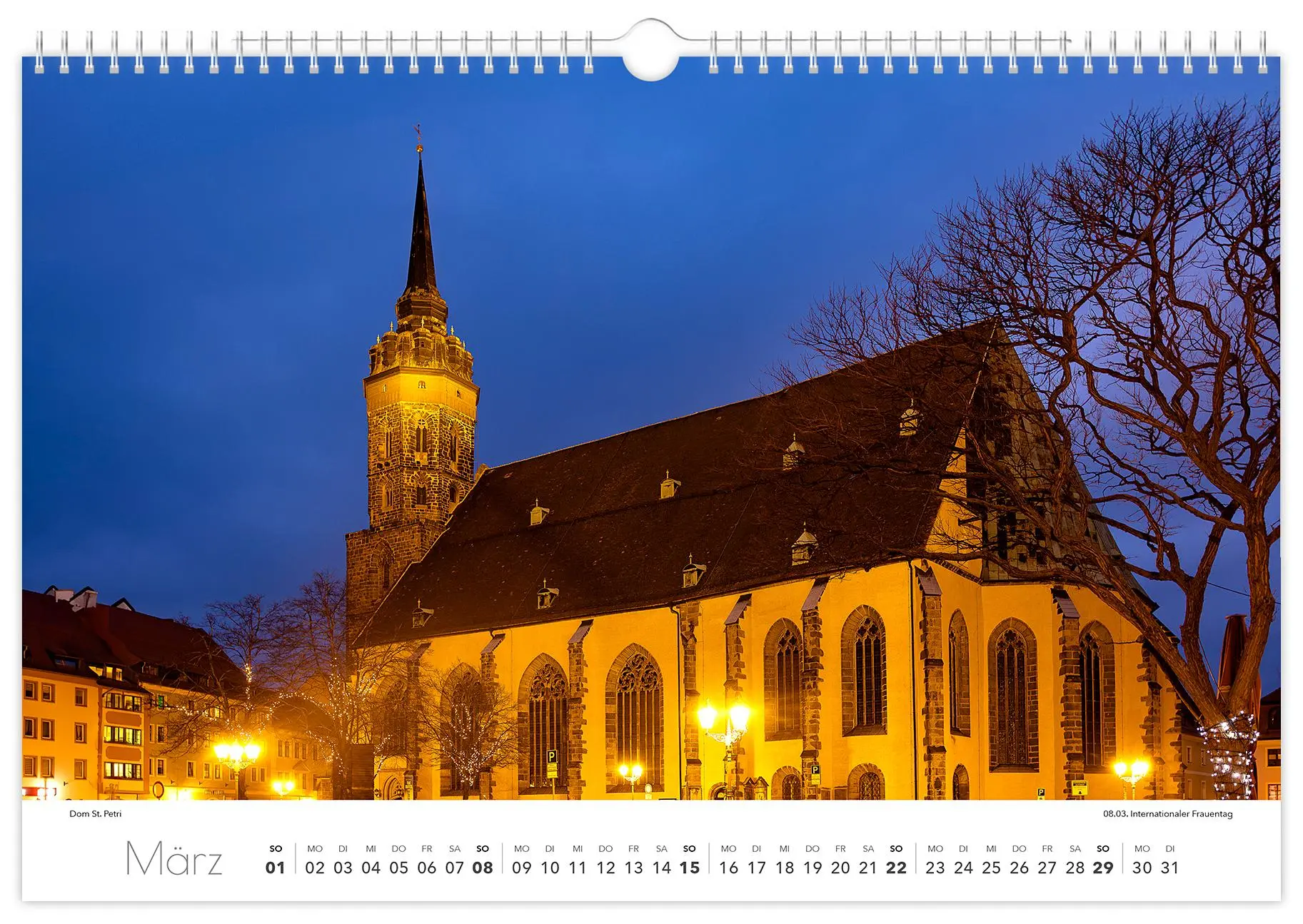 Bild: 9783910680364 | Kalender Bautzen 2026 | 45 x 30 cm weißes Kalendarium | Peter Schubert