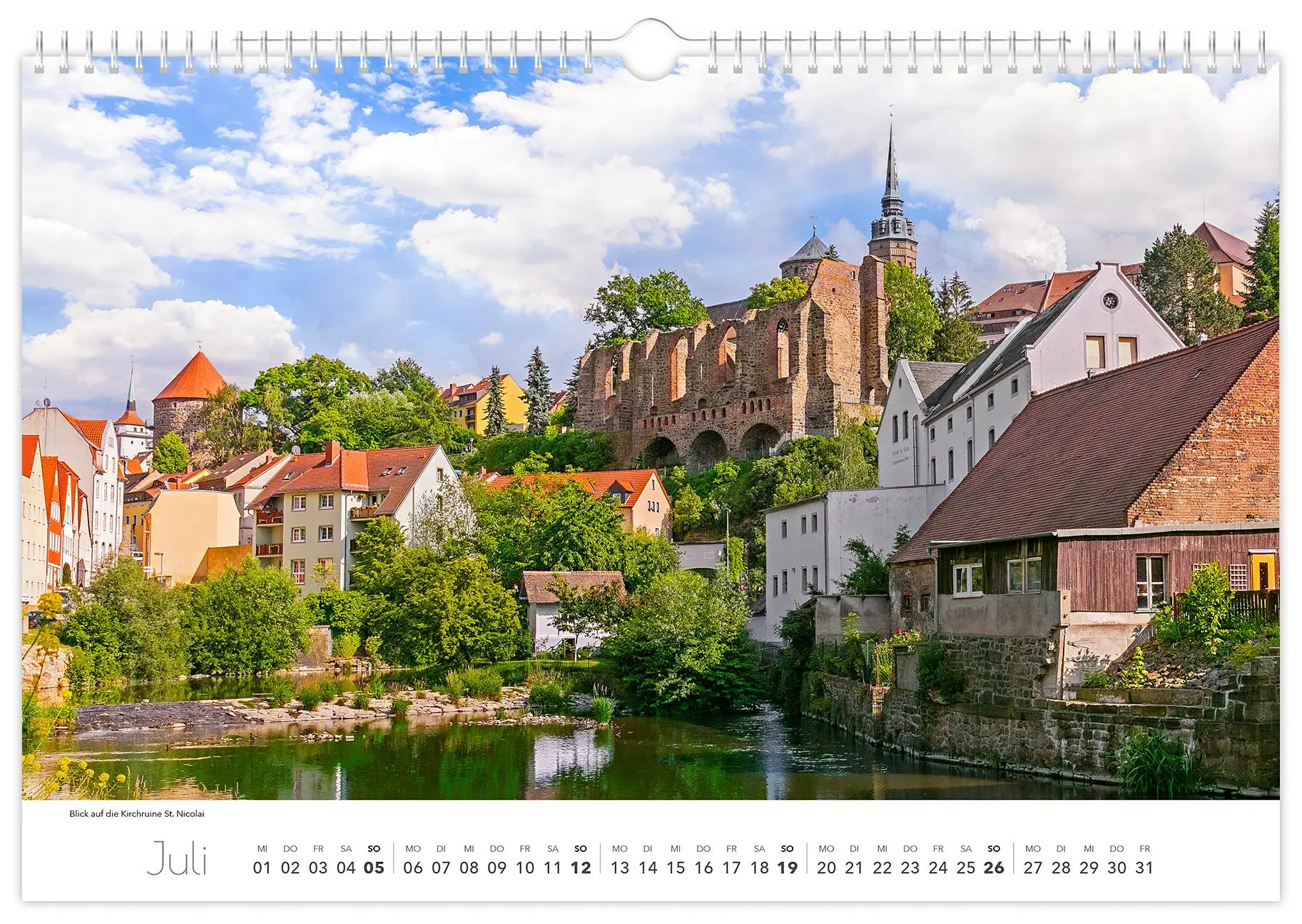 Bild: 9783910680364 | Kalender Bautzen 2026 | 45 x 30 cm weißes Kalendarium | Peter Schubert