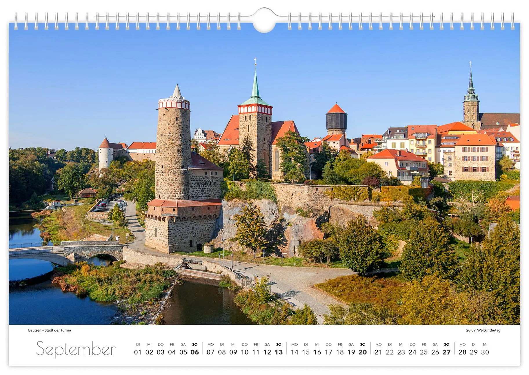Bild: 9783910680364 | Kalender Bautzen 2026 | 45 x 30 cm weißes Kalendarium | Peter Schubert