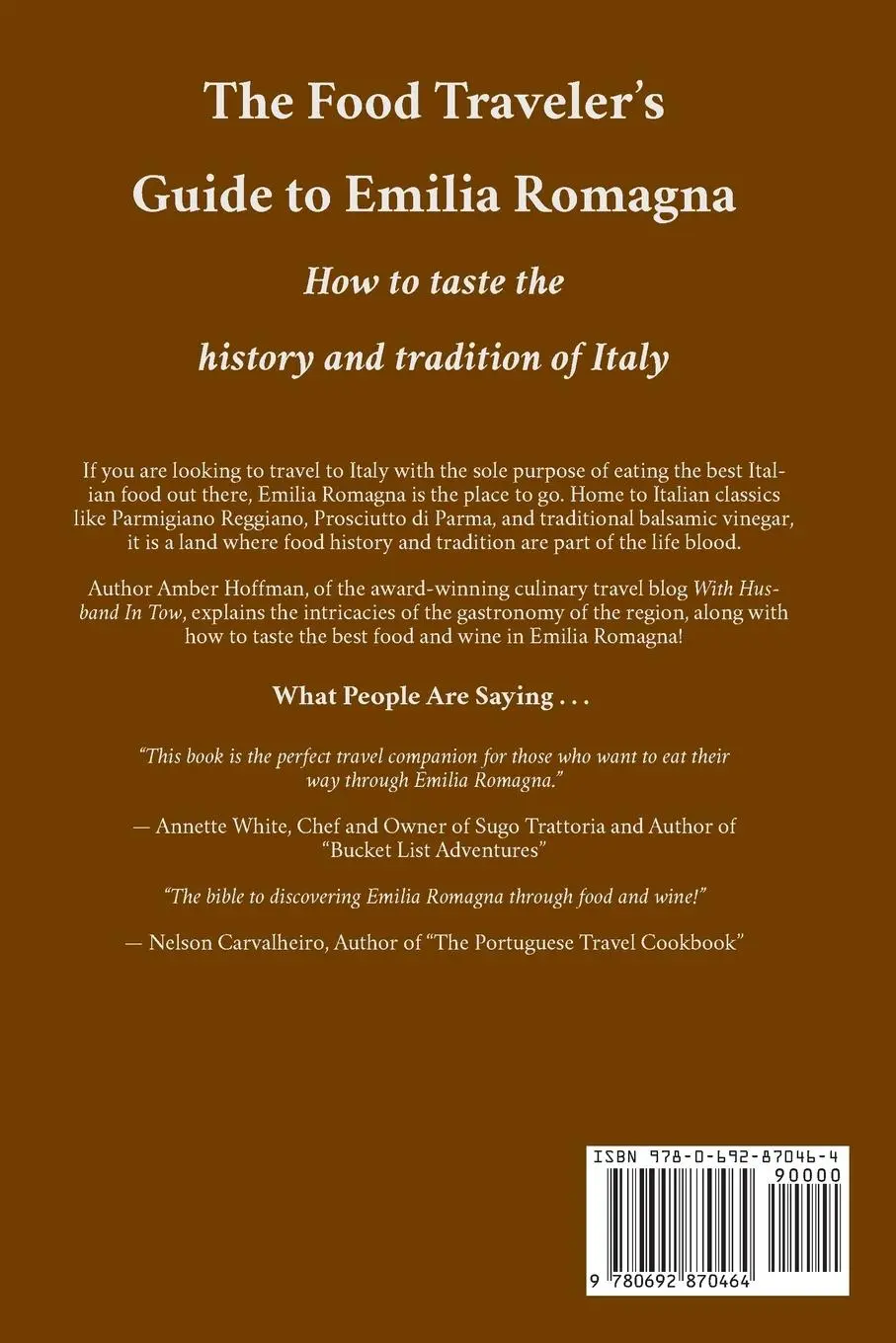 Rückseite: 9780692870464 | The Food Traveler's Guide to Emilia Romagna | Hoffman Amber | Buch