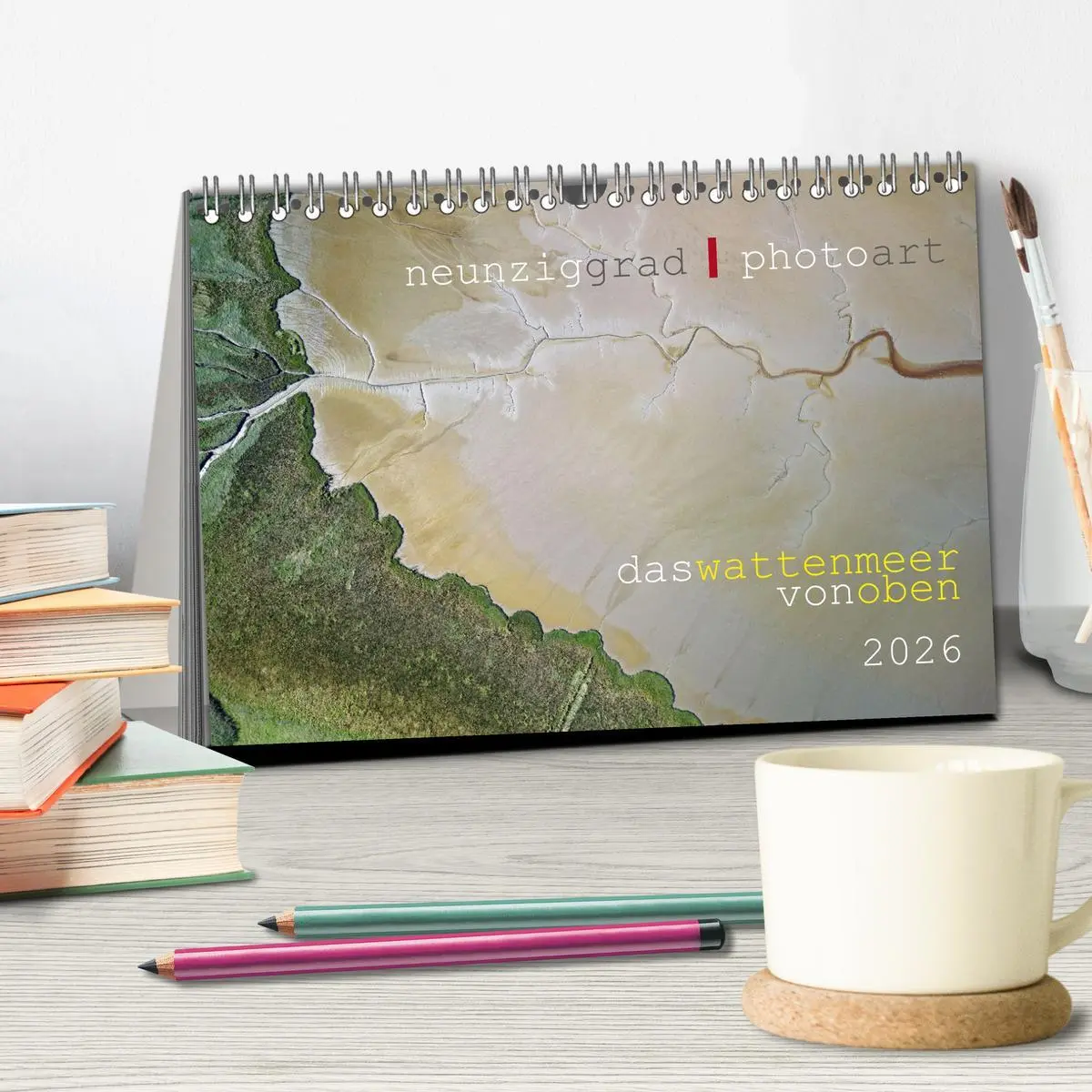 Bild: 9783457490464 | neunziggrad I photoart: das wattenmeer von oben (Tischkalender 2026...