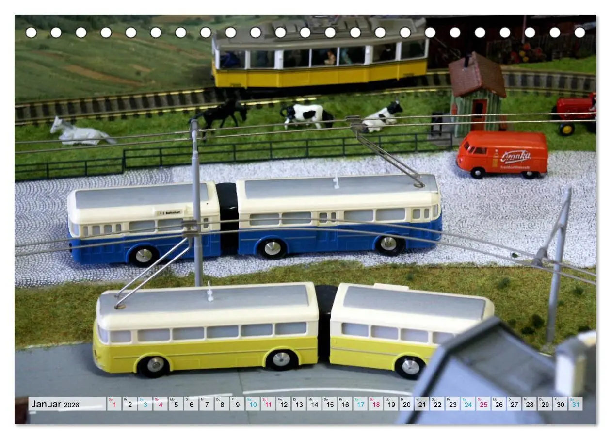 Bild: 9783457700464 | Trolley-Bus H0 (Tischkalender 2026 DIN A5 quer), CALVENDO...