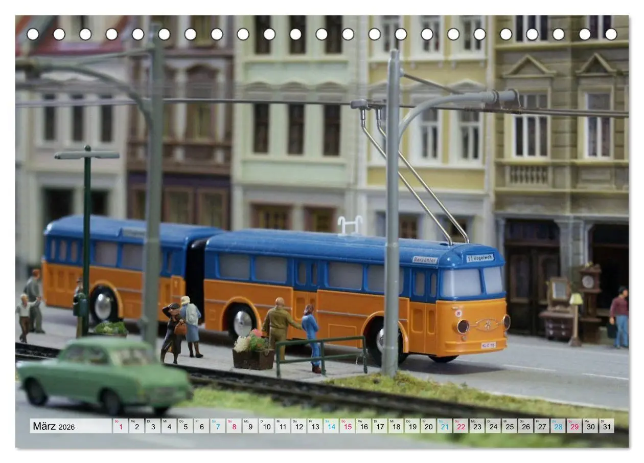 Bild: 9783457700464 | Trolley-Bus H0 (Tischkalender 2026 DIN A5 quer), CALVENDO...