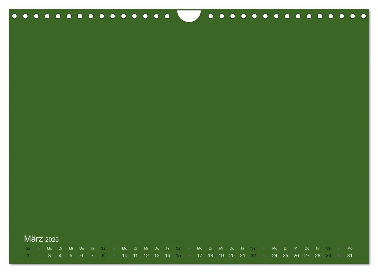 Bild: 9783435770564 | Bastelkalender - dunkel Grün (Wandkalender 2025 DIN A4 quer),...