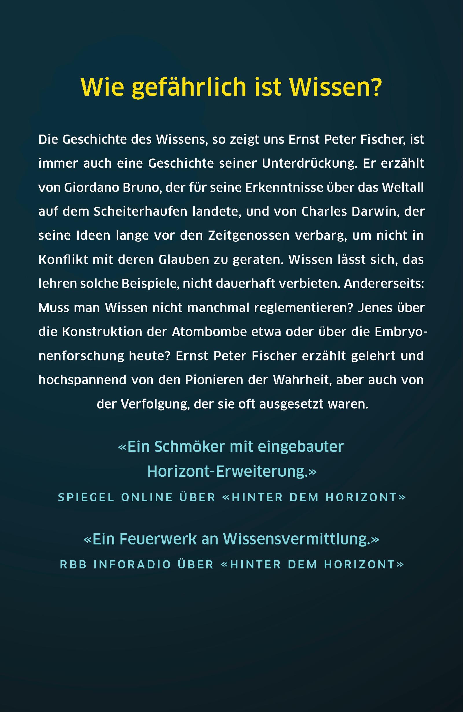 Rückseite: 9783737100564 | Verbotenes Wissen | Geschichte einer Unterdrückung | Fischer | Buch