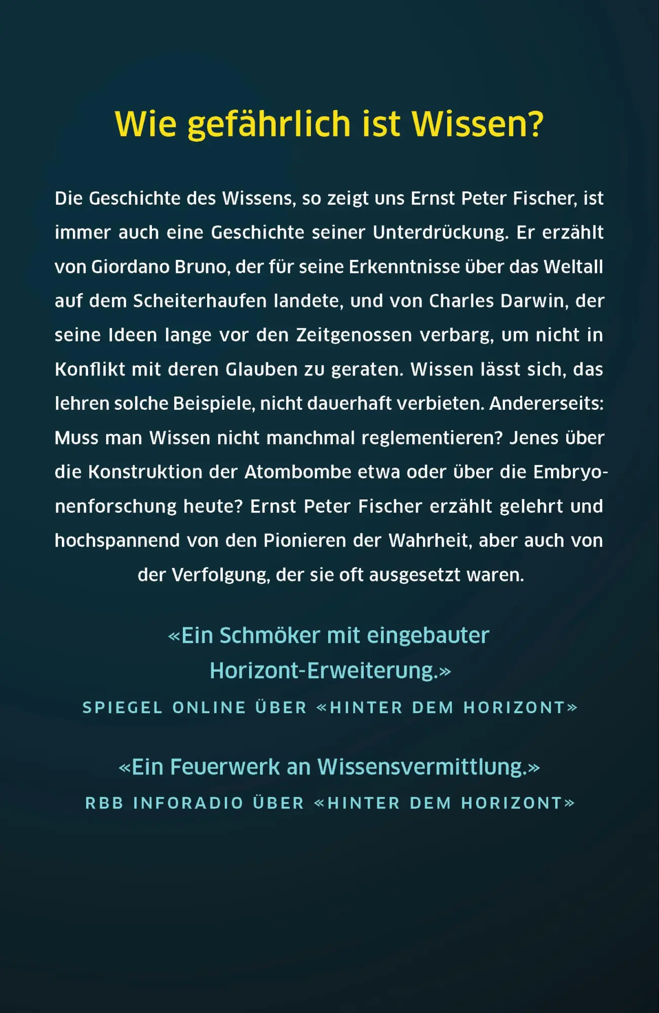Rückseite: 9783737100564 | Verbotenes Wissen | Geschichte einer Unterdrückung | Fischer | Buch