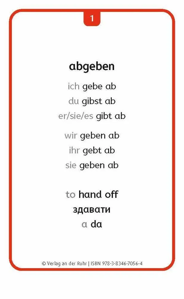 Bild: 9783834670564 | Verben: Set 2 - Deutsch, Englisch, Ukrainisch und Rumänisch | Walter