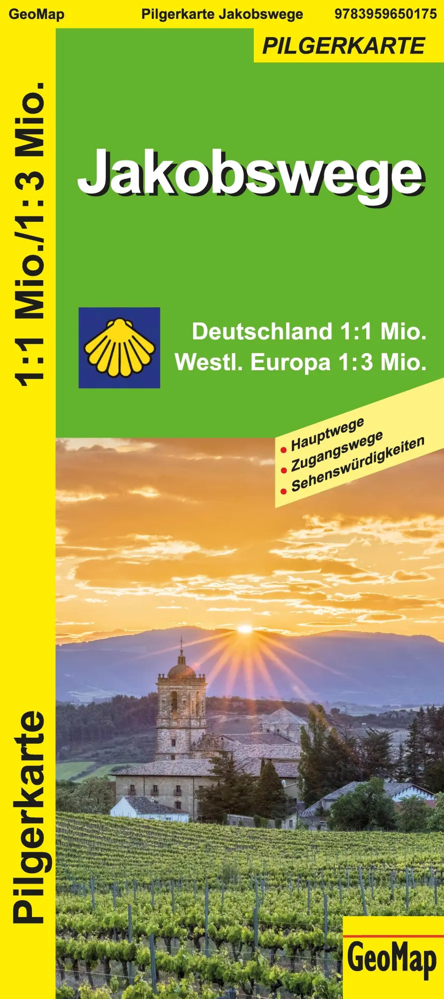 Cover: 9783959650564 | Jakobswege Deutschland und westliches Europa | 1:1.000.000/3.000.000